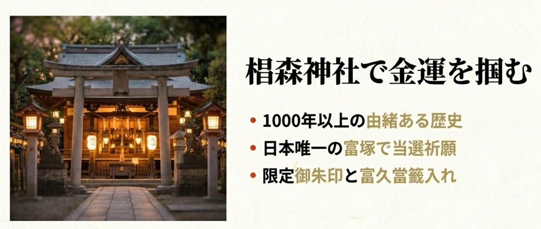 1000年以上の歴史や富塚を持つ椙森神社で金運を掴む